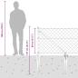 Preview: Kettengliedzaun Set von 2 Grün Metall 0,8 x 25 m Langlebig