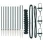 Preview: Kettenzaun Set aus 2 Grün PVC 1 x 25 m Langlebig Kettenzaun