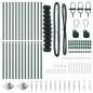 Preview: Kettenzaun Set aus 2 Grün PVC 1 x 25 m Langlebig Kettenzaun