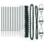 Preview: Drahtzaun Set mit 2 Grün Metall 1,5 x 25 m Drahtzaun