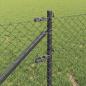 Preview: Stahlzaun mit Spitzen 10 x 0,6 m PVC-beschichteter Stahl Grau