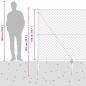 Preview: Kettengliedzaun mit 7 Stahlpfosten 1,5x10 m Verzinkter Stahl