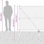 Preview: Drahtzaun mit 13 Spike-Posts 1.4x25 m verzinkter Stahl