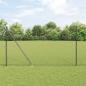 Preview: ARDEBO.de - Kettengliedzaun Set von 2 Grau Stahl 25 x 1,5 m Robust