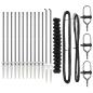 Preview: Kettengliedzaun Set von 2 Grau Stahl 25 x 1,5 m Robust