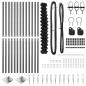 Preview: Kettengliedzaun Set von 2 Grau Stahl 25 x 1,5 m Robust