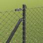 Preview: Stahlzaun mit Spitzen 25 x 1,5 m PVC-beschichteter Stahl Grau