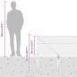 Preview: Kettengliedzaun mit 7 Spike-Pfosten 0,6 x 10 m aus verzinktem Stahl