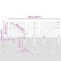 Preview: Drahtzaun mit 7 Spike-Pfosten 0,8x10 m verzinkter Stahl