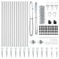 Preview: Kettenschutzzaun mit 13 Spike-Posts 0,4 x 25 m Verzinkter Stahl