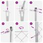 Preview: Kettenschutzzaun mit 13 Spike-Posts 0,4 x 25 m Verzinkter Stahl