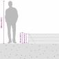 Preview: Kettenzaun mit 7 Flanschpfosten 0.4x10 m verzinkter Stahl
