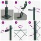 Preview: Kettengliedzaun mit 7 Flanschpfosten 0,8 x 10 m aus galvanisiertem Stahl