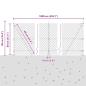 Preview: Kettengliedzaun mit 7 Flanschpfosten 0,8 x 10 m aus galvanisiertem Stahl