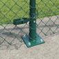 Preview: Kettengliedzaun mit Betonbasis 1 x 25 m PVC-beschichteter Stahl