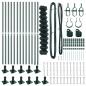 Preview: Drahtzaun Set aus 2 Grün Pulverbeschichteter Stahl 1 x 25 m