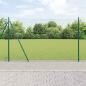 Preview: ARDEBO.de - Kettengliedzaun mit 13 Flanschpfosten 1,4x25 m aus galvanisiertem Stahl