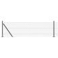 Preview: Drahtzaun mit 7 Flanschpfosten 0,6x10 m galvanisierter Stahl