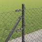 Preview: Drahtzaun mit 7 Flanschpfosten 0,6x10 m galvanisierter Stahl