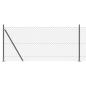 Preview: Maschendrahtzaun mit Betonsockel 10 x 0,8 m Grau Netz