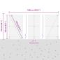 Preview: Drahtzaun mit 7 Flanschpfosten 1,4x10 m Verzinkter Stahl