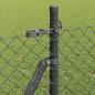 Preview: Kettengliedzaun mit 13 Flanschpfosten 0,8x25 m verzinkter Stahl