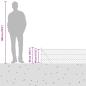 Preview: Kettengitterzaun mit 13 Flanschpfosten 0.4 x 25 m Verzinkter Stahl