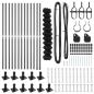 Preview: Maschendrahtzaun Set mit 2 Grau Metall, Kunststoff 25 x 0.8 m