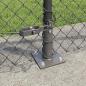 Preview: Kettengliedzaun Set aus 2 Grau Stahl, PVC 25 x 1 m Langlebig