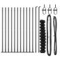 Preview: Kettengliedzaun Set aus 2 Grau Stahl, PVC 25 x 1 m Langlebig