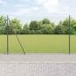 Preview: ARDEBO.de - Kettenzaun Set aus 2 Grau Pulverbeschichteter Stahl 25 x 1,5 m