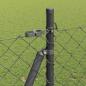 Preview: Kettengliedzaun mit Betonbasis 25 x 1,5 m Grau Netz