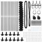 Preview: Kettenzaun Set aus 2 Grau Pulverbeschichteter Stahl 25 x 1,5 m