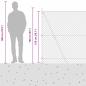 Preview: Kettengliedzaun mit Betonbasis 25 x 1,5 m Grau Netz