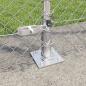 Preview: Drahtzaun mit 7 Flanschpfosten 1,6x10 m Galvanisierter Stahl