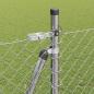 Preview: Drahtzaun mit 7 Flanschpfosten 1,6x10 m Galvanisierter Stahl