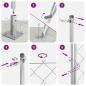 Preview: Drahtzaun mit 7 Flanschpfosten 1,6x10 m Galvanisierter Stahl