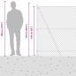 Preview: Drahtzaun mit 7 Flanschpfosten 1,6x10 m Galvanisierter Stahl