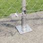 Preview: Kettengliedzaun mit Betonbasis 10 x 1 m Verzinkter Stahl Silber