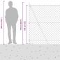 Preview: Maschendrahtzaun mit Betonsockel 10 x 1,6 m Verzinkter Stahl
