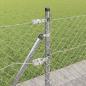 Preview: Maschendrahtzaun mit 13 Flanschpfosten 0.6x25 m Verzinkter Stahl