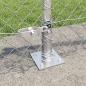 Preview: Maschendrahtzaun mit 13 Flanschpfosten 0.6x25 m Verzinkter Stahl