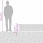 Preview: Drahtzaun mit 7 Pfosten grau 0,4 x 10 m Stahl