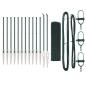 Preview: PVC Zaunpfosten Set 2er Set Grün PVC, Metall 25 x 0,5 m