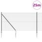 Preview: geschweißter Drahtzaun mit 13 Spike-Posts Grau 1.4x25 m Stahl