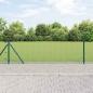 Preview: ARDEBO.de - Schweißdrahtzaun mit 7 Flanschpfosten Grün 0.4x10 m Stahl