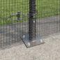 Preview: Zaunpfosten-Set 2er Set Grau Metall, PVC 25 x 1,5 m Langlebig