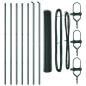 Preview: Bodenmontierter Sechseckzaun 10 x 1 m PVC-beschichteter Stahl