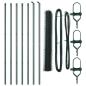 Preview: Bodenmontierter Sechseckzaun 10 x 1,2 m PVC-beschichteter Stahl