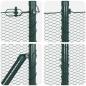 Preview: Bodenmontierter Sechseckzaun 10 x 1,5 m PVC-beschichteter Stahl